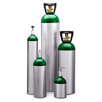 Tubos de oxígeno aluminio respaldo domiciliario